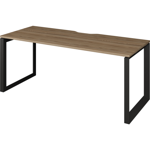 Стол на металлокаркасе НТМП.О-160 Дуб сафари/Антрацит 1600x730x750 Аргентум-МП