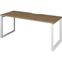 Стол на металлокаркасе НТМП.О-160 Дуб сафари/Белый 1600x730x750 Аргентум-МП