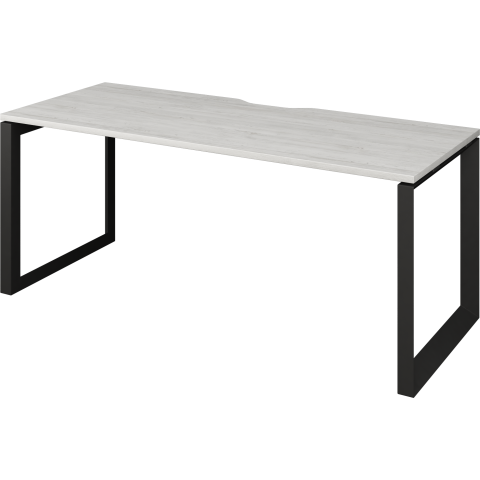 Стол на металлокаркасе НТМП.О-160 Сосна винтер/Антрацит 1600x730x750 Аргентум-МП