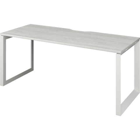 Стол на металлокаркасе НТМП.О-160 Сосна винтер/Белый 1600x730x750 Аргентум-МП