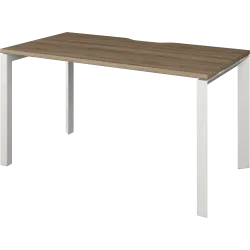 Стол на металлокаркасе  НТМП.П-120 Дуб сафари/Белый 1200x730x750 Аргентум-МП