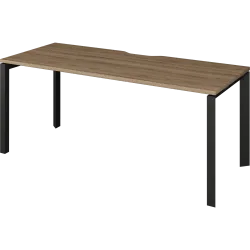 Стол на металлокаркасе НТМП.П-160 Дуб сафари/Антрацит 1600x730x750 Аргентум-МП