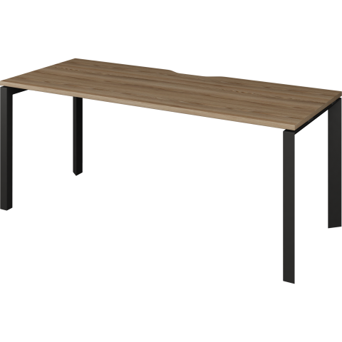 Стол на металлокаркасе НТМП.П-160 Дуб сафари/Антрацит 1600x730x750 Аргентум-МП