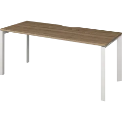 Стол на металлокаркасе НТМП.П-160 Дуб сафари/Белый 1600x730x750 Аргентум-МП