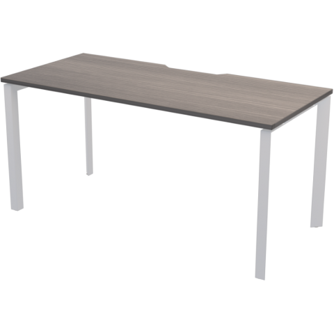 Стол на металлокаркасе НТМП.П-160 Лиственница/Белый 1600x730x750 Аргентум-МП