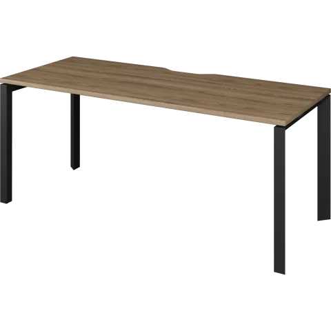 Стол на металлокаркасе НТМП.П-180 Дуб сафари/Антрацит 1800x730x750 Аргентум-МП