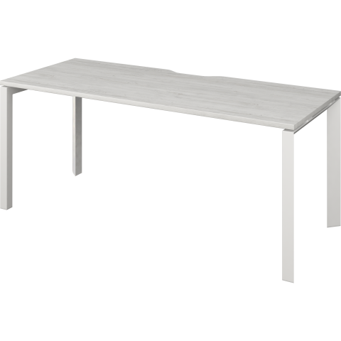 Стол на металлокаркасе НТМП.П-180 Сосна винтер/Белый 1800x730x750 Аргентум-МП