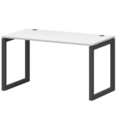 Стол на металлокаркасе СМС25-О-12К.73.Пр50 Белый/Антрацит 1200x730x750 Смарт