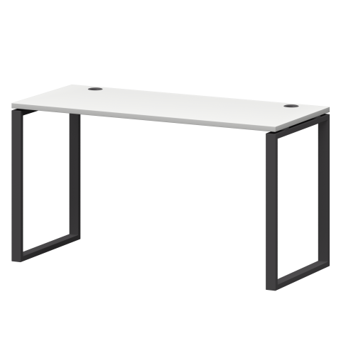 Стол на металлокаркасе СМС25-О-18К.60.Пр25 Белый/Антрацит 1800x600x750 Смарт