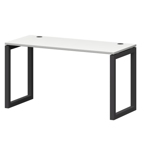 Стол на металлокаркасе СМС25-О-18К.60.Пр50 Белый/Антрацит 1800x600x750 Смарт
