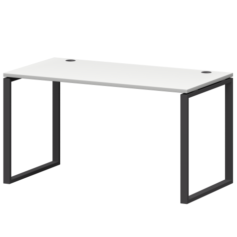 Стол на металлокаркасе СМС25-О-18К.73.Пр25 Белый/Антрацит 1800x730x750 Смарт