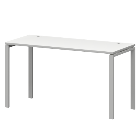 Стол на металлокаркасе СМС25-П-10К.60.Пр25 Белый/Белый 1000x600x750 Смарт