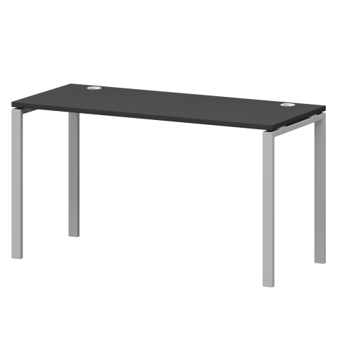 Стол на металлокаркасе СМС25-П-14К.60.Пр25 Графит/Белый 1400x600x750 Смарт