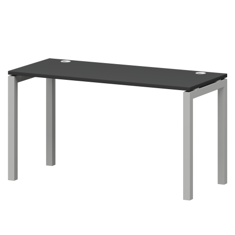 Стол на металлокаркасе СМС25-П-16К.60.Пр50 Графит/Белый 1600x600x750 Смарт