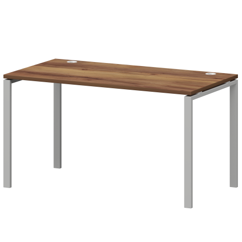 Стол на металлокаркасе СМС25-П-16К.73.Пр25 Таксония/Белый 1600x730x750 Смарт