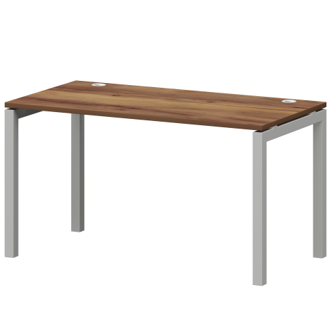 Стол на металлокаркасе СМС25-П-16К.73.Пр50 Таксония/Белый 1600x730x750 Смарт