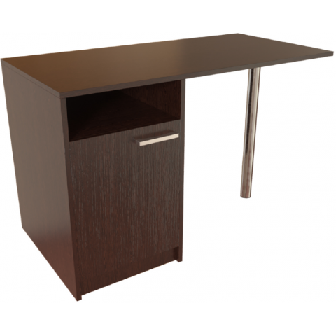 Стол однотумбовый с дверкой и нишей Т-105 Дуб венге 1200x600x750 Респект