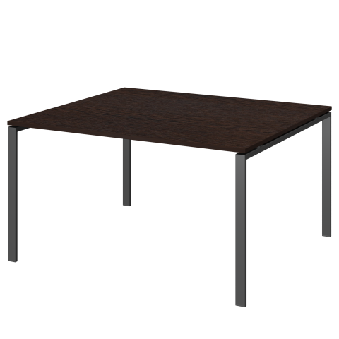 Стол переговорный на металлокаркасе АМП-002.123 Дуб венге/Антрацит 1200x1236x760 Арго-М