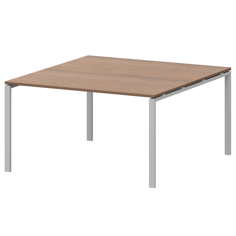 Стол переговорный на металлокаркасе АМП-002.123 Орех/Белый 1200x1236x760 Арго-М