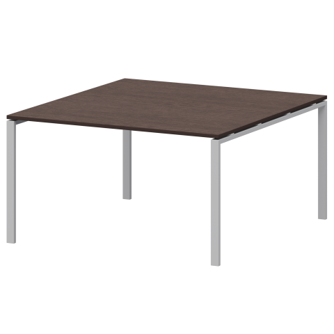 Стол переговорный на металлокаркасе АМП-003.123 Дуб венге/Белый 1400x1236x760 Арго-М