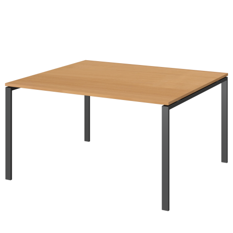 Стол переговорный на металлокаркасе АМП-003.123 Ольха/Антрацит 1400x1236x760 Арго-М