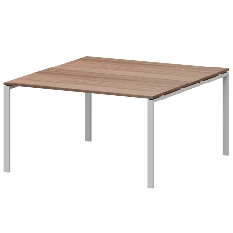 Стол переговорный на металлокаркасе АМП-003.123 Темный шимо/Белый 1400x1236x760 Арго-М