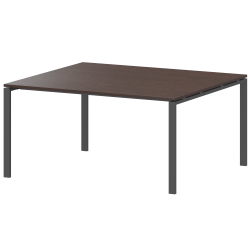 Стол переговорный на металлокаркасе АМП-004.123 Дуб венге/Антрацит 1600x1236x760 Арго-М