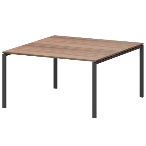 Стол переговорный на металлокаркасе АМП-004.123 Темный шимо/Антрацит 1600x1236x760 Арго-М