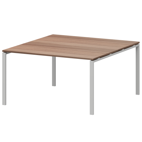 Стол переговорный на металлокаркасе АМП-004.123 Темный шимо/Белый 1600x1236x760 Арго-М