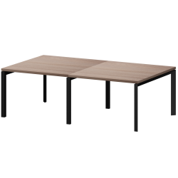 Стол переговорный на металлокаркасе КТМ-24.14.38 Темный шимо 2400x1400x750 Акцент