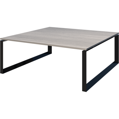 Стол переговорный на металлокаркасе НТМП.О-120.11 Лиственница/Антрацит 1200x1100x750 Аргентум-МП