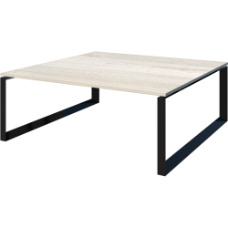 Стол переговорный на металлокаркасе НТМП.О-200.11 Сосна винтер/Антрацит 2000x1100x750 Аргентум-МП