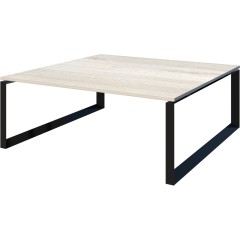 Стол переговорный на металлокаркасе НТМП.О-200.11 Сосна винтер/Антрацит 2000x1100x750 Аргентум-МП