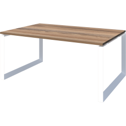 Стол переговорный на металлокаркасе НТМП.О.120.11 Дуб сафари/Белый 1200x1100x750 Аргентум-МП