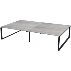 Стол переговорный на металлокаркасе НТМП.О.120.11.2 Лиственница/Антрацит 2400x1100x750 Аргентум-МП