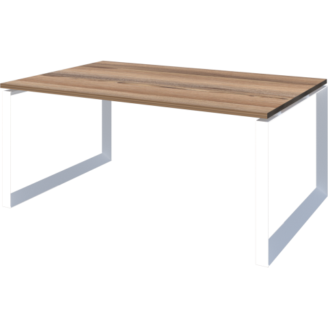 Стол переговорный на металлокаркасе НТМП.О.180.11 Дуб сафари/Белый 1800x1100x750 Аргентум-МП