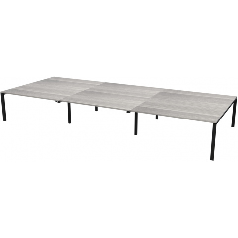 Стол переговорный на металлокаркасе НТМП.П-140.11.3 Лиственница/Антрацит 4200x1100x750 Аргентум-МП