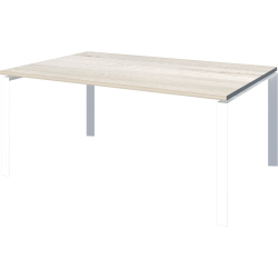Стол переговорный на металлокаркасе НТМП.П-180.11 Сосна винтер/Белый 1800x1100x750 Аргентум-МП