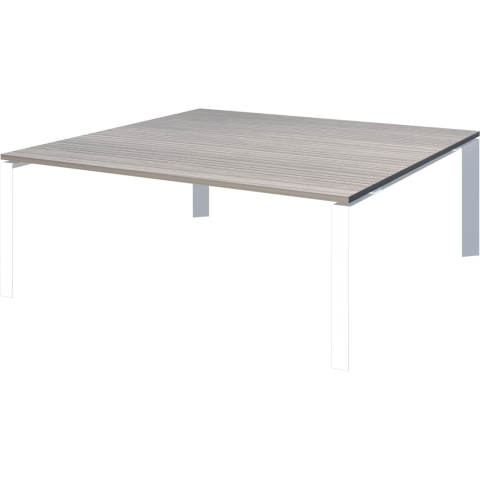 Стол переговорный на металлокаркасе НТМП.П-200.11 Лиственница/Белый 2000x1100x750 Аргентум-МП