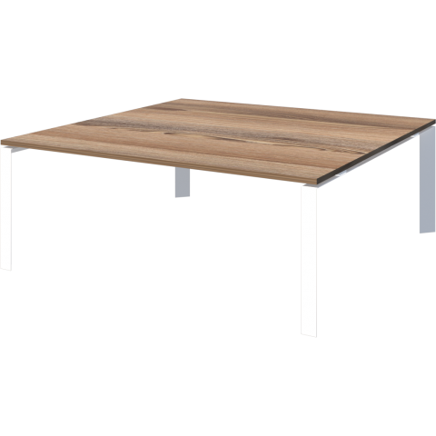 Стол переговорный на металлокаркасе НТМП.П.180.11 Дуб сафари/Белый 1800x1100x750 Аргентум-МП