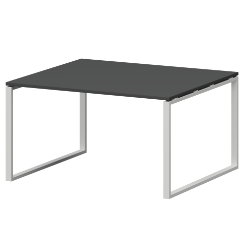 Стол переговорный на металлокаркасе СМСП-О-12.123.Пр25 Графит/Белый 1200x1236x750 Смарт