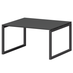 Стол переговорный на металлокаркасе СМСП-О-12.123.Пр50 Графит/Антрацит 1200x1236x750 Смарт