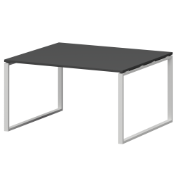 Стол переговорный на металлокаркасе СМСП-О-14.123.Пр25 Графит/Белый 1400x1236x750 Смарт