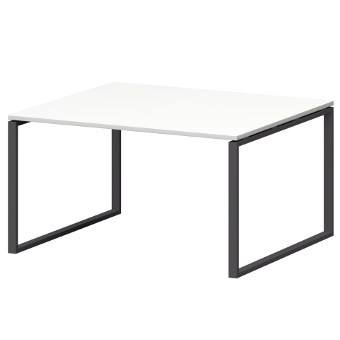 Стол переговорный на металлокаркасе СМСП-О-16.123.Пр25 Белый/Антрацит 1600x1236x750 Смарт