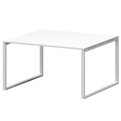 Стол переговорный на металлокаркасе СМСП-О-16.123.Пр25 Белый/Белый 1600x1236x750 Смарт