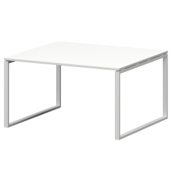 Стол переговорный на металлокаркасе СМСП-О-18.123.Пр25 Белый/Белый 1800x1236x750 Смарт
