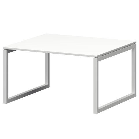 Стол переговорный на металлокаркасе СМСП-О-18.123.Пр50 Белый/Белый 1800x1236x750 Смарт