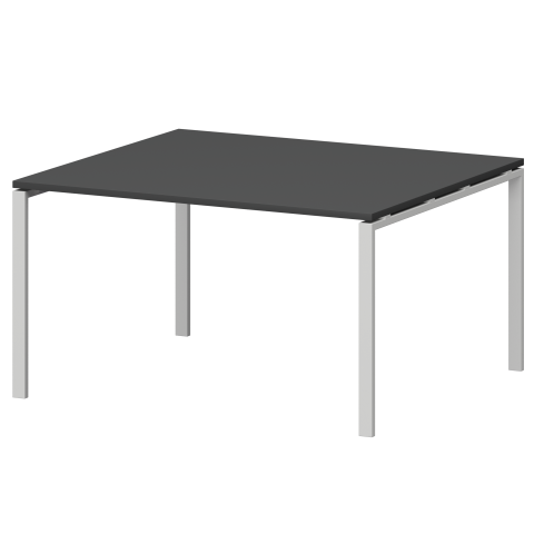 Стол переговорный на металлокаркасе СМСП-П-14.123.Пр25 Графит/Белый 1400x1236x750 Смарт