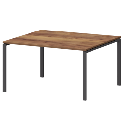 Стол переговорный на металлокаркасе СМСП-П-14.123.Пр25 Таксония/Антрацит 1400x1236x750 Смарт