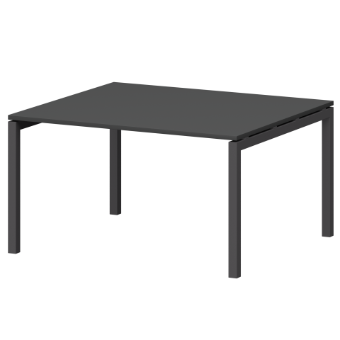 Стол переговорный на металлокаркасе СМСП-П-14.123.Пр50 Графит/Антрацит 1400x1236x750 Смарт